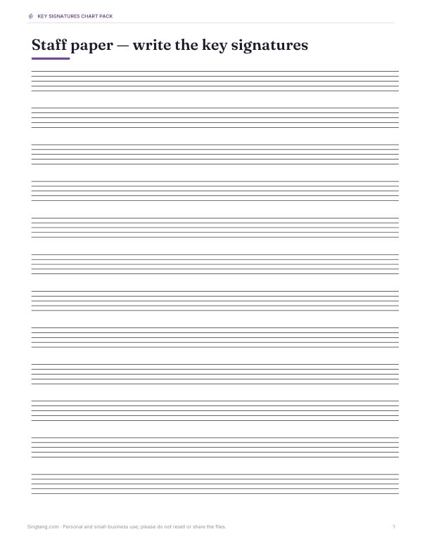 Preview of Printable Blank Staff Paper